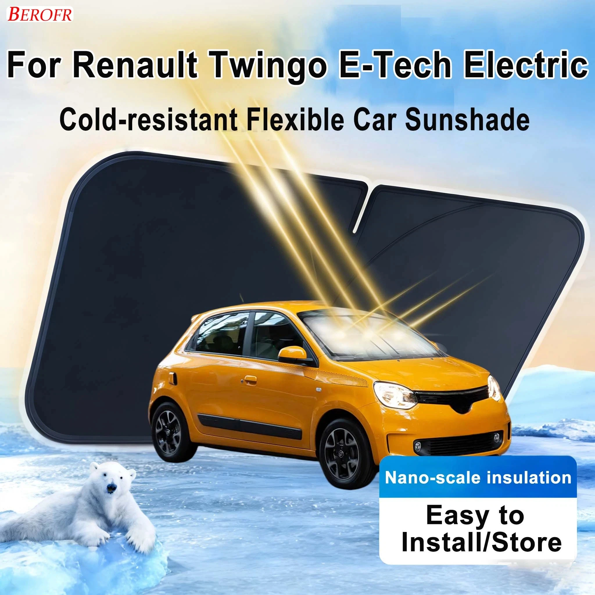 Tech Accessories For Car - Parasole per Parabrezza Auto Renault Twingo