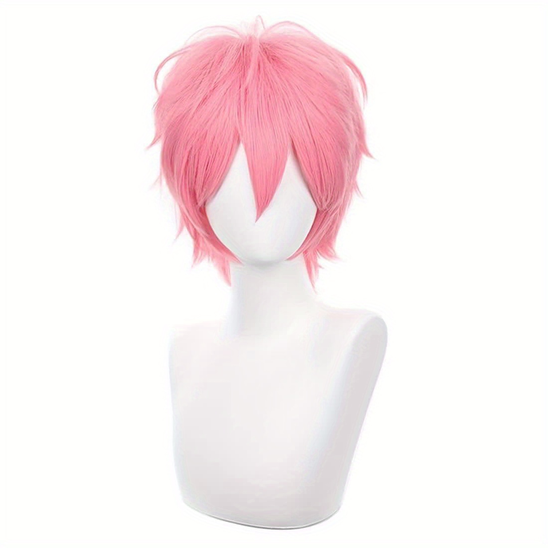 Tech Accessories For Men - Parrucca Cosplay rosa corta parrucca corta